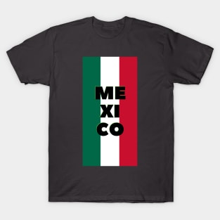 Mexico City in Mexican Flag Colors Vertical T-Shirt